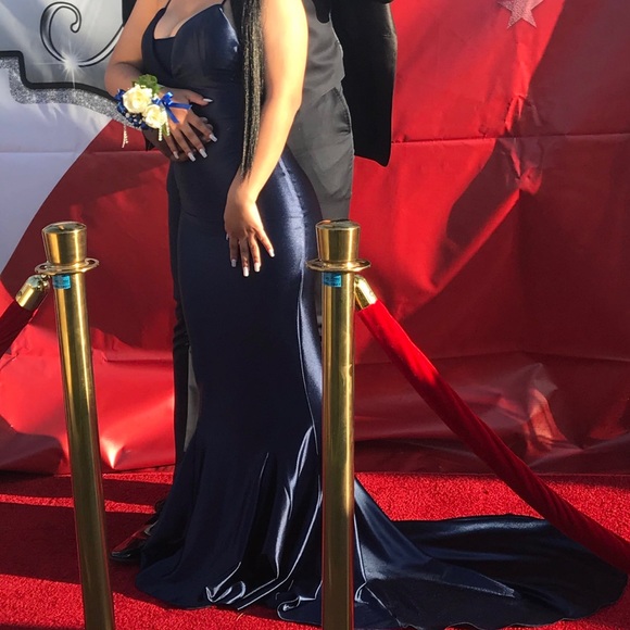 Navy blue prom dress - Picture 5 of 5